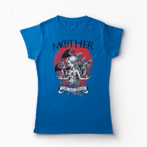 Tricou Game of Thrones - Mother of Dragons - Femei-Albastru Regal